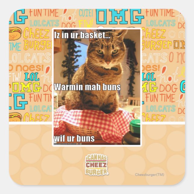 Adesivo Quadrado Bolos de mah aquecidos (Frente)