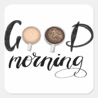 Adesivo Quadrado Bom dia