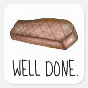 Adesivo Quadrado Bom Trabalho, Belo Trabalho, Belo Professor