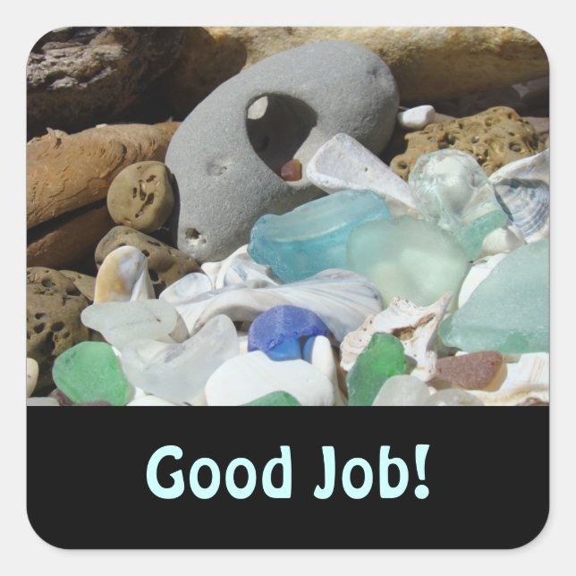 Adesivo Quadrado Bom Trabalho! Escolas Adolescentes Professores Pai (Frente)