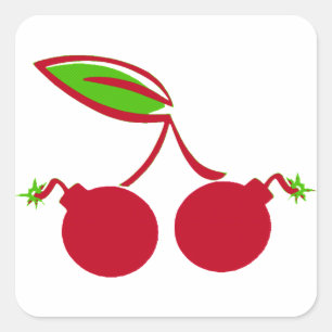 Adesivo Quadrado Bomba de cereja