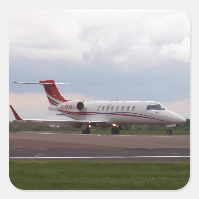 Adesivo Quadrado Bombardier Lear Jet 45XR (Frente)