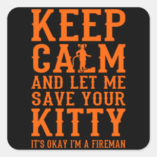 Adesivo Quadrado Bombeiro Engraçado Roupa