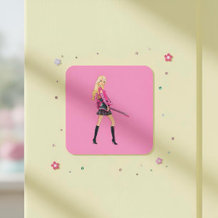Adesivo Quadrado Boneca Barbie