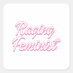 Adesivo Quadrado Boneca Feminista Enfurecida