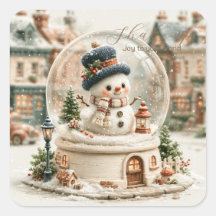 Boneco de Neve Fofo em Globo de Neve