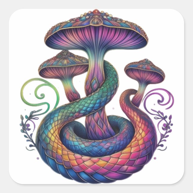 Adesivo Quadrado Bonés mágicos (Frente)