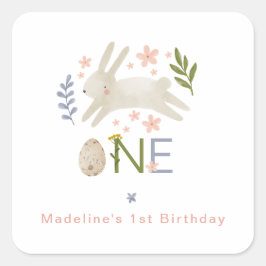 Adesivo Quadrado Bonitinha Bonita Garota 1 rua de Páscoa Aniversári