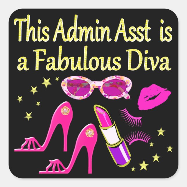 ADESIVO QUADRADO BONITO ADMIN PINK ASST DIVA DESIGN (Frente)
