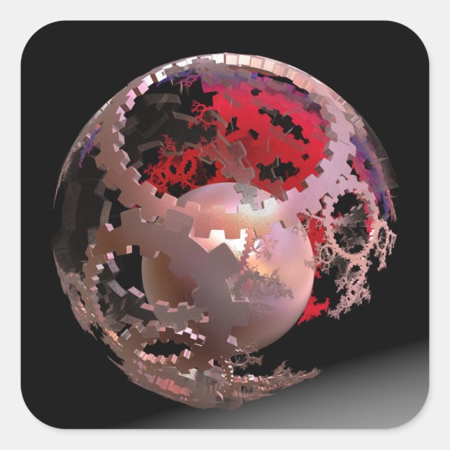 Adesivo Quadrado Bonito em Cogas Rosa (Frente)