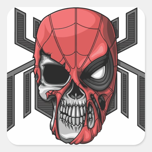 Adesivo Quadrado Bonito Feliz Halloween Stikers (Frente)