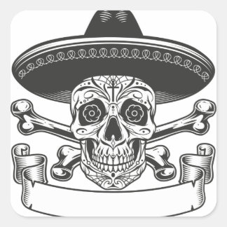 Adesivo Quadrado Bonito Feliz Halloween Stikers