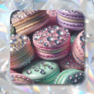 Adesivo Quadrado Bonito Macaron Bling