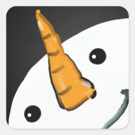 Adesivo Quadrado Bonito Neve Engraçado Sorrindo Cara De Natal