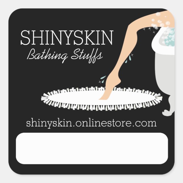 Adesivo Quadrado Bonito perna caseira de sabão caseiro beleza banho (Frente)