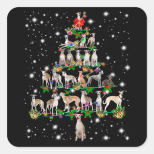 Adesivo Quadrado Bonito presente de decoração de árvores de Natal