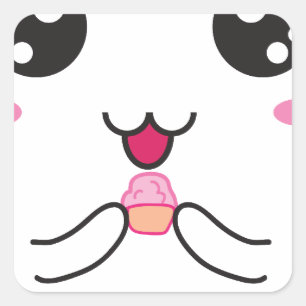 Adesivo Quadrado ^-^ bonito super de Kawaii