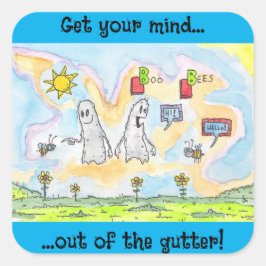 Adesivo Quadrado Boo Bees