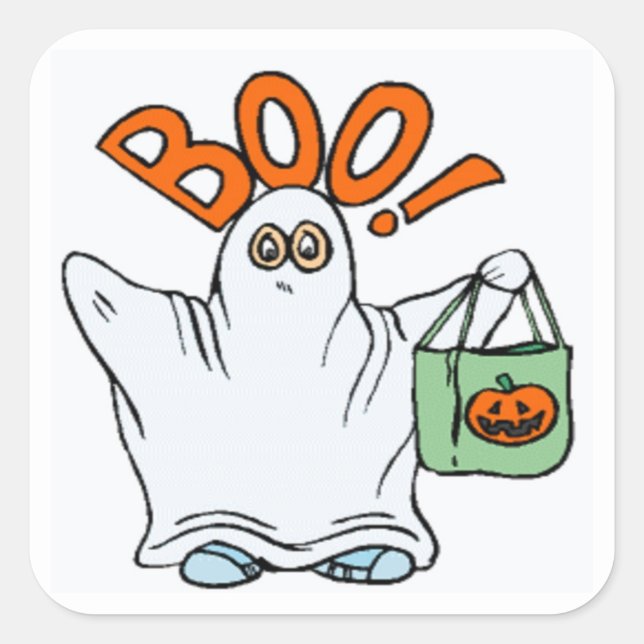 ADESIVO QUADRADO BOO! FANTASMA (Frente)