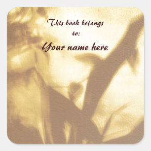 Adesivo Quadrado Bookplate das sombras