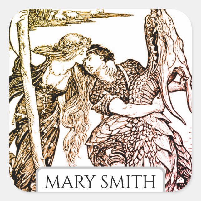 Adesivo Quadrado Bookplate, Personalizado, Sq de Reprodução Vitoria (Frente)