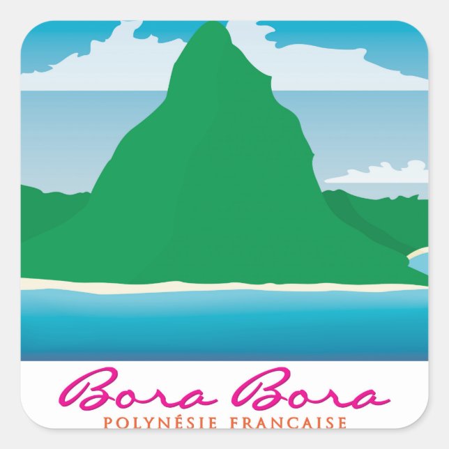 Adesivo Quadrado Bora Bora (Frente)