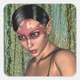 Adesivo Quadrado Borboleta de fada