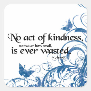 Adesivo Quadrado borboleta de gentileza redemoinho