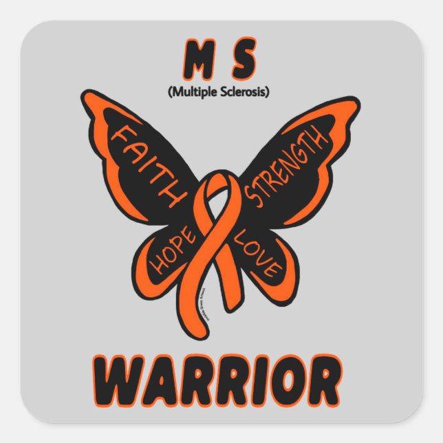 Adesivo Quadrado Borboleta/Guerreiro...MS (Frente)