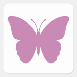 Adesivo Quadrado Borboleta Rosa Empoeirada