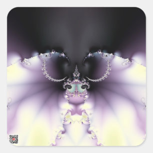 Adesivo Quadrado Borboleta roxa