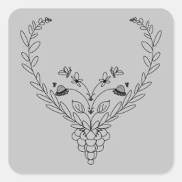 Adesivo Quadrado Borboletas e abelhas