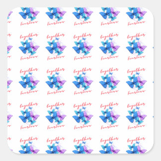 Adesivo Quadrado Borboletas em chamas: Um Símbolo da Esperança e da