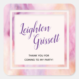 Adesivo Quadrado Borda cor-de-laranja-rosa