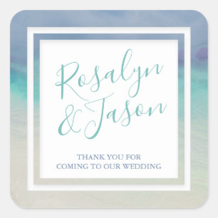 Adesivo Quadrado Borda pintada do oceano