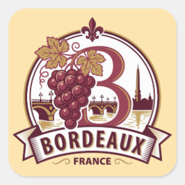 Adesivo Quadrado Bordéus França