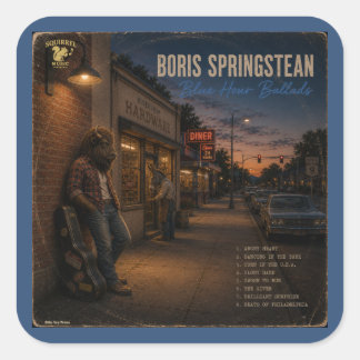 Adesivo Quadrado Boris Springstean: uma Paródia
