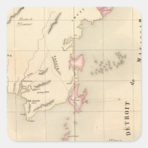 Adesivo Quadrado Bornéu Oceania nenhuns 20