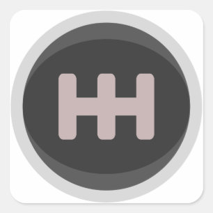 Adesivo Quadrado Botão de Desvio da Engrenagem de Corrida