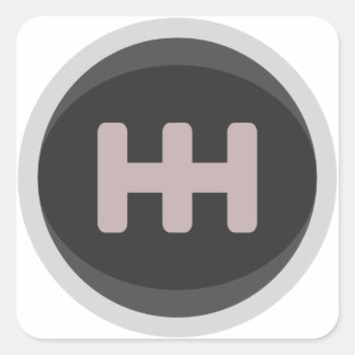 Adesivo Quadrado Botão de Desvio da Engrenagem de Corrida