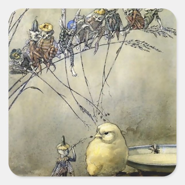 Adesivo Quadrado “Bother the Gnat” by A Duncan Carse (Frente)