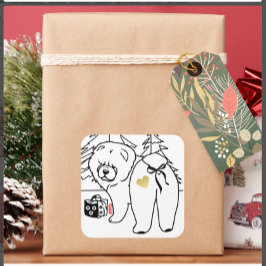 Adesivo Quadrado BOTTOM OF MY HEART chow holiday