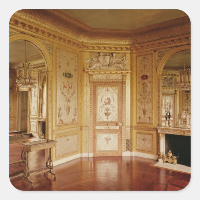 Adesivo Quadrado Boudoir de Marie-Antoinette decorado em 1785 (Frente)
