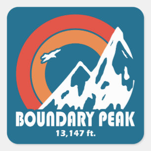 Adesivo Quadrado Boundary Peak Nevada Sun Eagle