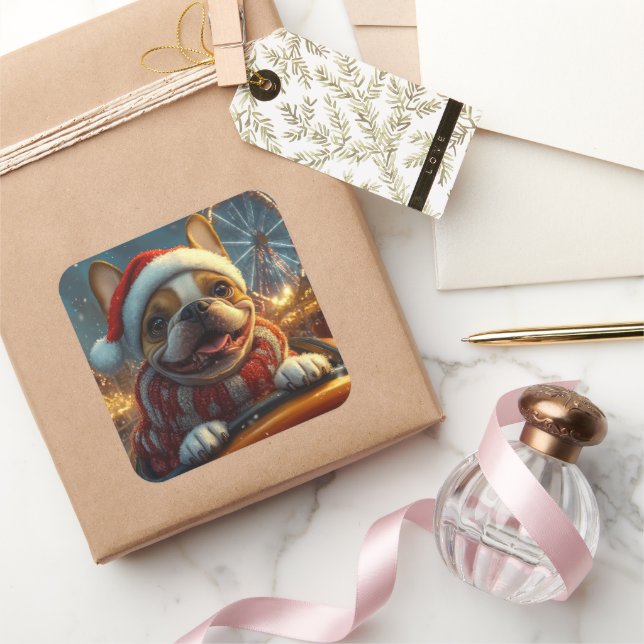 Adesivo Quadrado Boxer Dog Roller Porta copos Natal (Presentear)