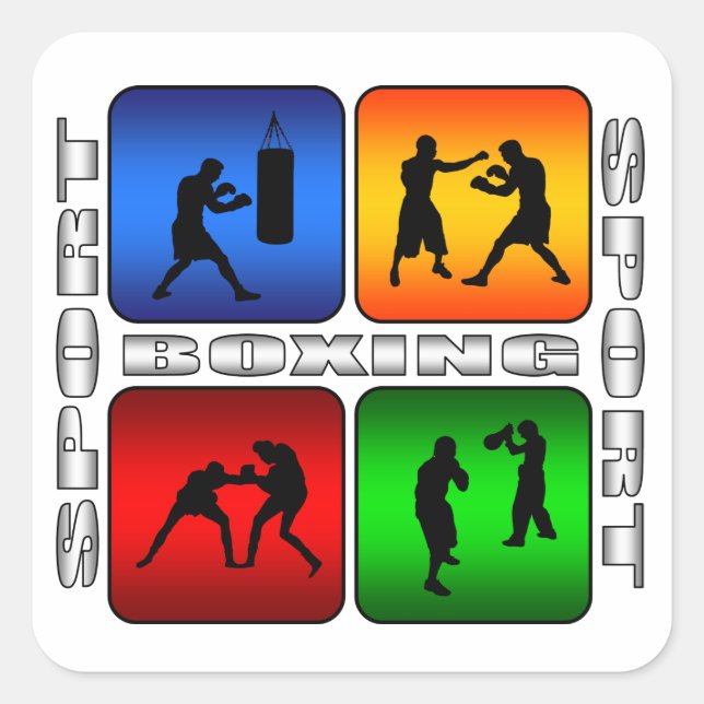 Adesivo Quadrado Boxing espetacular (Frente)
