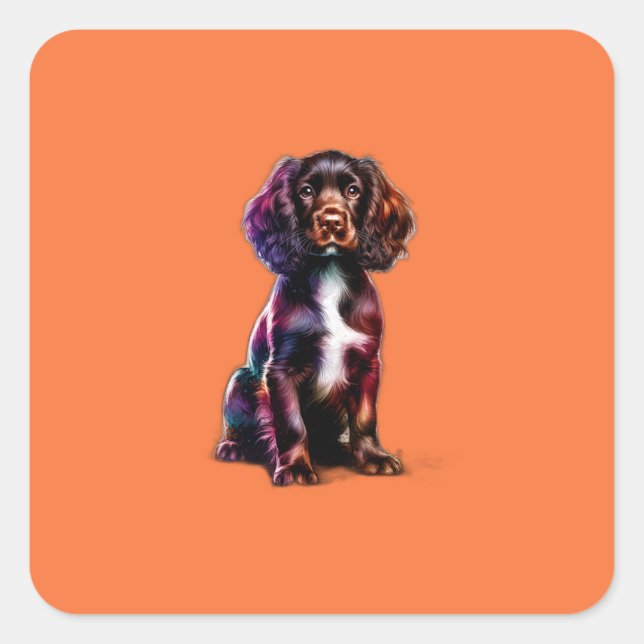 Adesivo Quadrado Boykin Spaniel Dog (Frente)