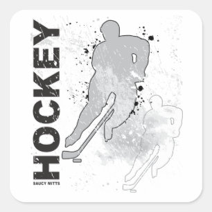 Adesivo Quadrado Boys Double Vision Hockey Player Praça