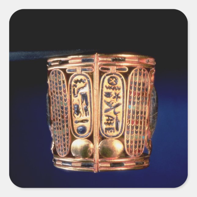 Adesivo Quadrado Bracelet com a cartouche de Psusennes I (Frente)
