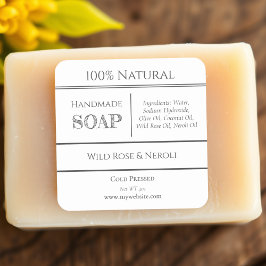 Adesivo Quadrado Branca | Rótulos de produto para componentes de sa